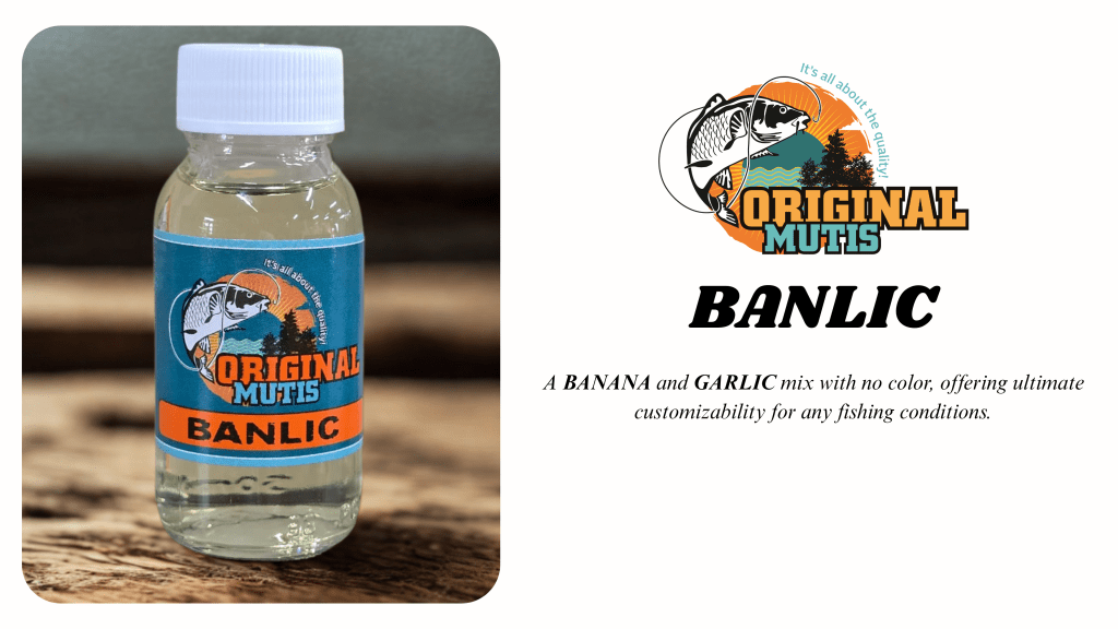 “Original Mutis Banlic papgooi dip banana garlic combination for carp fishing South Africa”