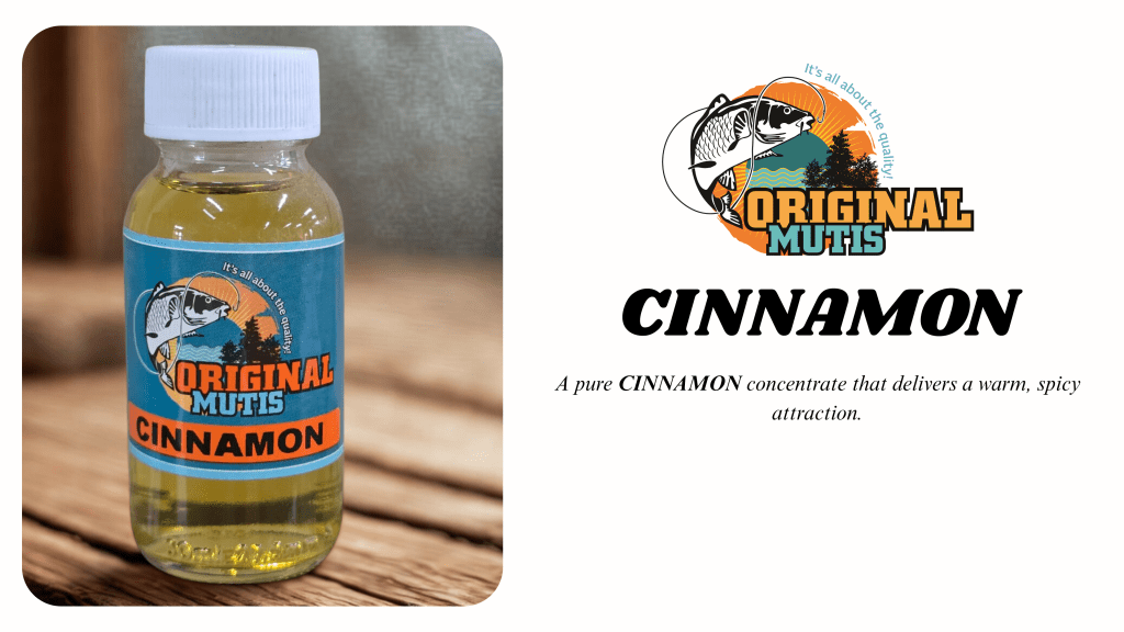 “Original Mutis Cinnamon papgooi dip spicy carp fishing flavour for warm water conditions”